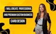 create professional and premium custom business card design