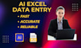do ai excel data entry and cleaning