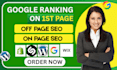do seo para google top page website ranking on first page