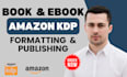 do amazon KDP book formatting, amazon KDP paperback book formatting,book editing
