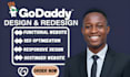 godaddy website design godaddy website redesign  godaddy design develop godaddy