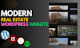 design a modern real estate wordpress website with elementor