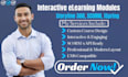interactive elearning course modules on articulate storyline 360, scorm, ispring