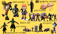 create low poly retro ps1 n64 style psx model, low model for games vtubing