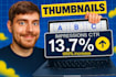 design youtube thumbnail ab testing that increases CTR