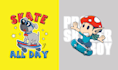 create high quality t shirt cartoon skate logo