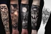 draw a full sleeve tattoo design unique modern