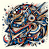 draw illustration expresionism art, abstract