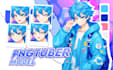 design png tuber and vtuber model in anime style for your stream