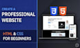 develop a modern website with HTML, CSS, and javascript