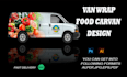 design caravan wrap, trailer wrap, van wrap, food caravan