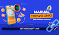 place high quality manual crowd links