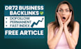 do strong da63 dr72 business niche backlinks