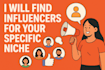 find influencers for your specific niche from instagram and youtube