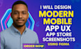 design modern mobile app ui ux app store screenshots using figma