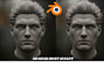 sculpt 3d realistic head, bust model, full body model face model for 3d printing