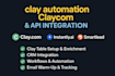 setup clay automation claycom leads dmarc yotpo sms zoho crm setup