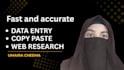 do manual data entry , web research , copy paste