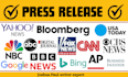 press release, UK press release distribution, yahoo press release, submit PR