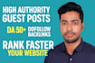 publish guest posts on high da 50 sites to boost google ranking