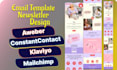design aweber, constant contact, klaviyo, mailchimp email template newsletter