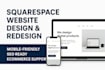 develop squarespace website, design or redesign squarespace website