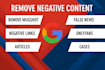 permanently remove mugshots cases articles news delete negative links on google