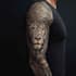 create sleeve tattoo design in geometric style