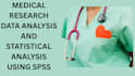 do medical research data analysis and statistical analysis using spss