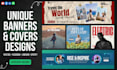 design youtube, facebook, linkedin and spotify banners