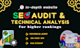 do an SEO audit report, action plan, on page optimization with keyword research