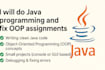 do java programming and fix oop assignments