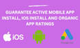 ios install, app rating review, app promotion, app marketing 2000 user install