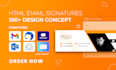 do business clickable HTML email signature, gmail outlook apple mail logo footer