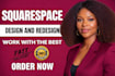 build squarespace website design or squarespace website redesign squarespace