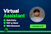 do accurate data entry, copy paste, PDF to word conversion and web research