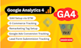 setup google analytics, ecommerce, conversion, and server side tracking