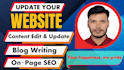 edit, update and write seo optimized website content