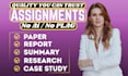 do assignment as a professional assignment writer