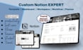 custom notion template notion dashboard workspace expert notion workflow planner