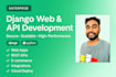 be your full stack developer and django developer