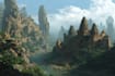 fantasy landscape art concept lost civilizations