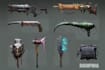 design creative concept art of weapons and items