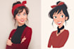 draw a magical illustration, cartoon, and illustration