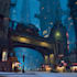 create an painterly art background illustration