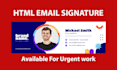 make clickable html email signature for gmail, outlook etc