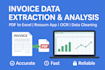 extract and process invoice data and deliver in excel or CSV