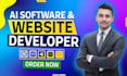 custom ai website developer, ai software, ai apps, ai agent and web applications