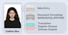 data entry, typing, chinese english translation