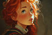 paint character illustrations in semi realistic art style